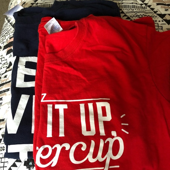 2 Pack Workout Finspo Shirts Sz Large - Picture 2 of 4